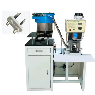 2.0T Автоматическая вибрирующая плитка питания 3 Pin 2 Pin Plug Terminal Power Cord Plug Cable Crimping Machine
