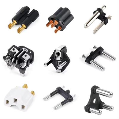 SAA Solid Hollow 3 Pin Power Plug Insert Crimping Machine With Loose Bulk Terminal Vibrating Plate Feed