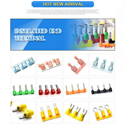 Circular Crimp Terminales 5MM 10MM Continuous Pre Insulated Ring Terminal Copper Cable Lug