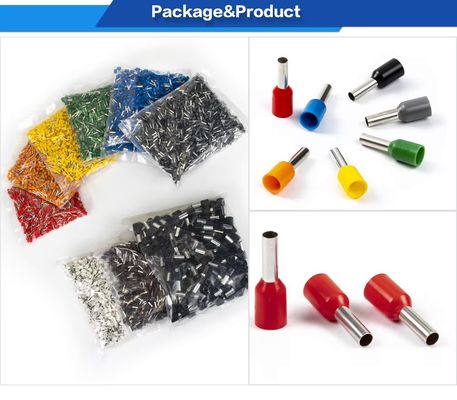 Многоцветная изолированная нейлоновая медная проволочная втулка для обжима, штыревой клеммный трубчатый клеммный разъем, аксессуары для проводки