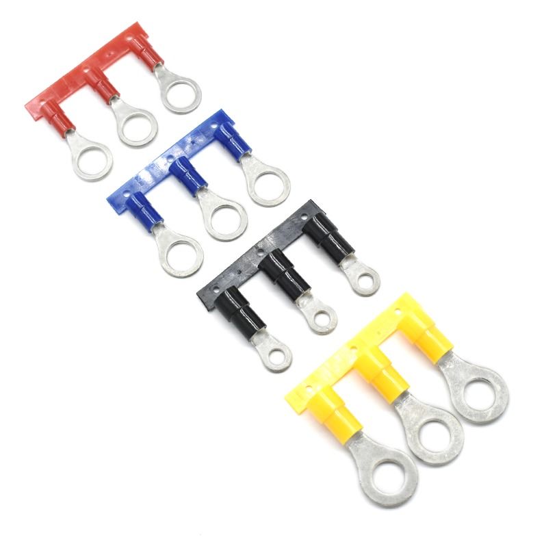 OEM Пользовательский 22 AWG Тип Плоский Медный Клеммный Наконечник Обжимные Изолированные Кольцевые Клеммы